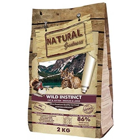 NATURAL GREATNESS Wild Instinct Medium & Large pour chat & chaton 2kg-11,42€/kg