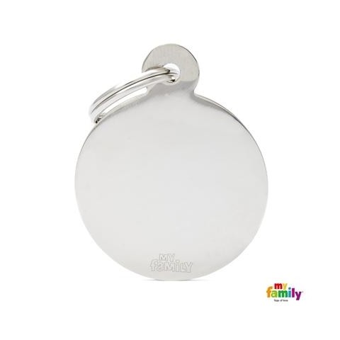 MÉDAILLE COLLECTION BASIC CERCLE GRAND LAITON CHROMÉ