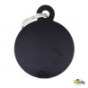 MÉDAILLE COLLECTION BASIC CERCLE GRAND ALUMINIUM NOIR
